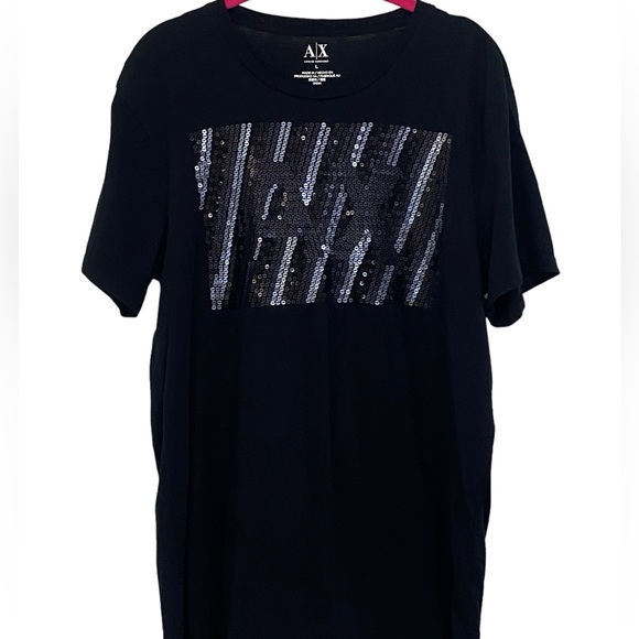 A/X Armani Exchange Tops - Armani Exchange Sequin Tee